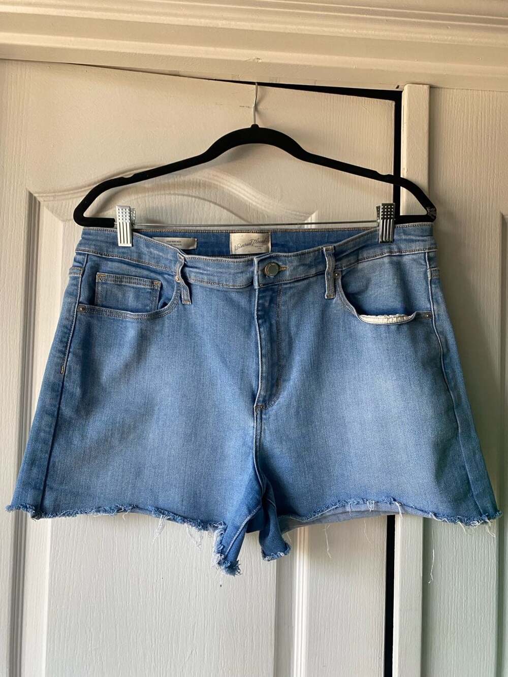 Universal Thread Women's High Rise Raw Hem Denim Jean Shorts